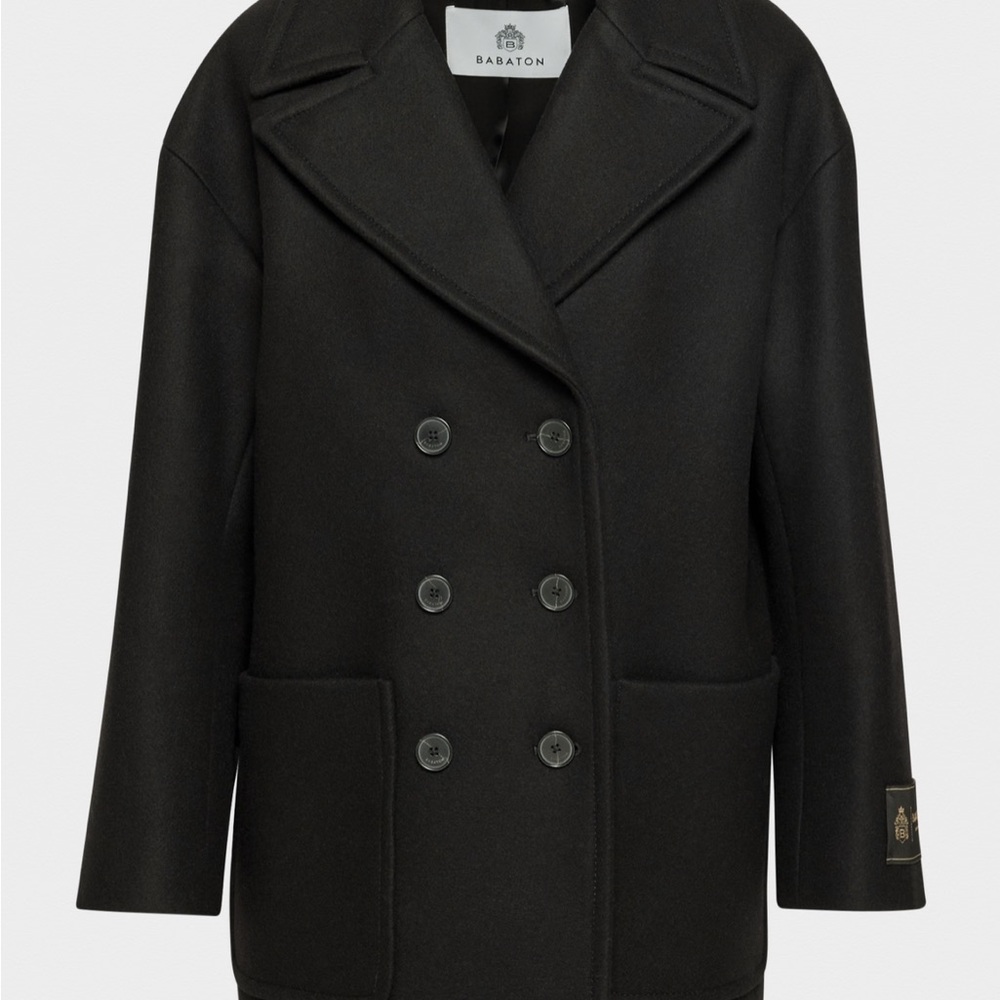 Aritzia Babaton Promenade Coat Black NWT Women’s Size L